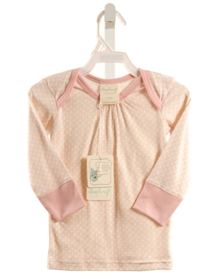 SAPLING  PINK   PRINTED DESIGN KNIT LS SHIRT