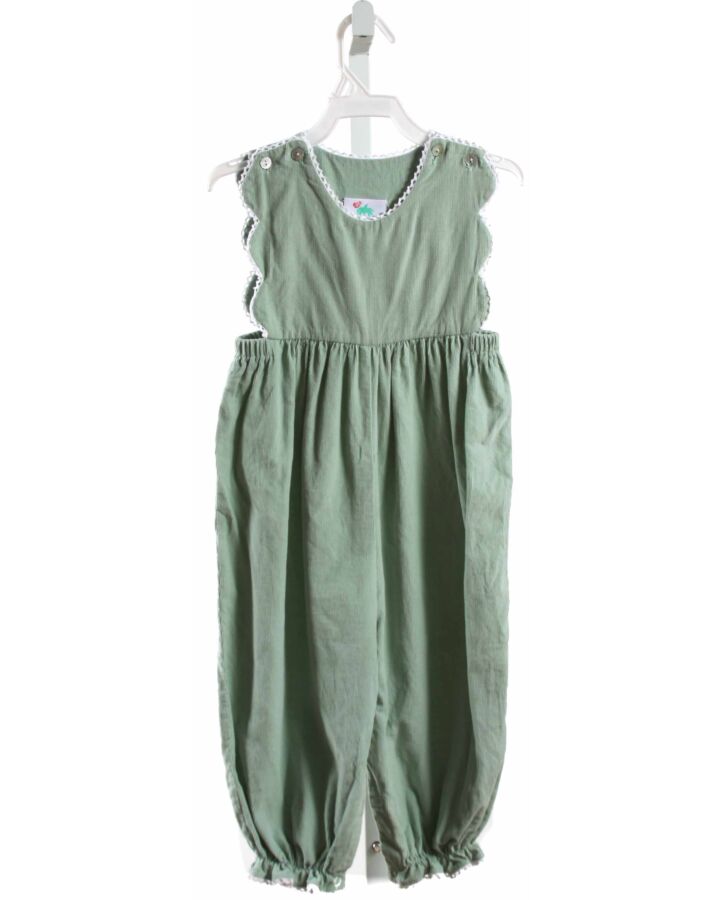 SHRIMP & GRITS  GREEN CORDUROY   ROMPER