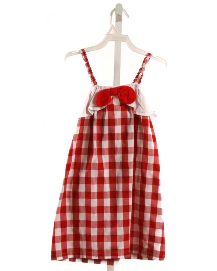 BELLA BLISS  RED  GINGHAM  DRESS WITH BOW