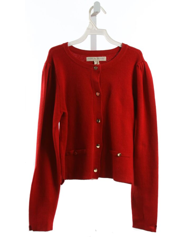 HOPE & HENRY  RED    CARDIGAN