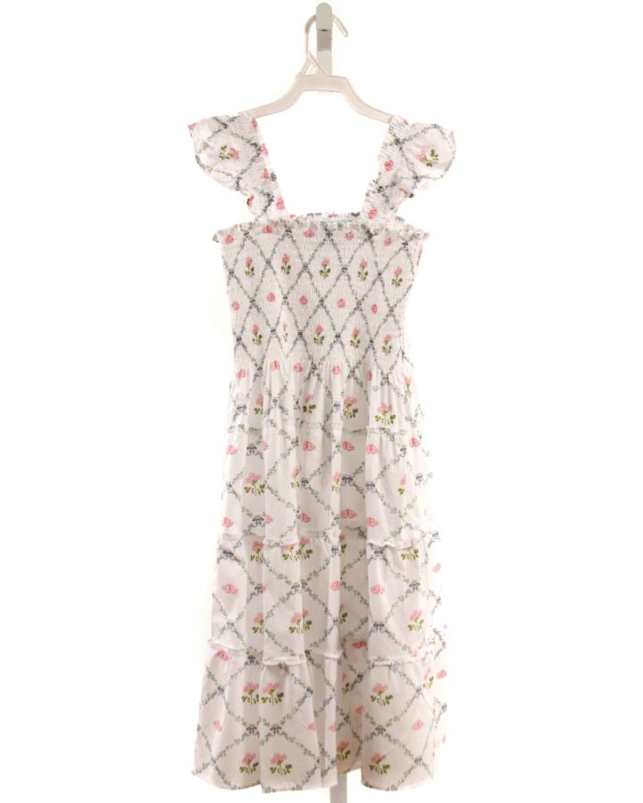 HILL HOUSE  WHITE  FLORAL SMOCKED DRESS