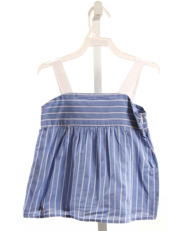 ZARA  BLUE  STRIPED  SLEEVELESS SHIRT