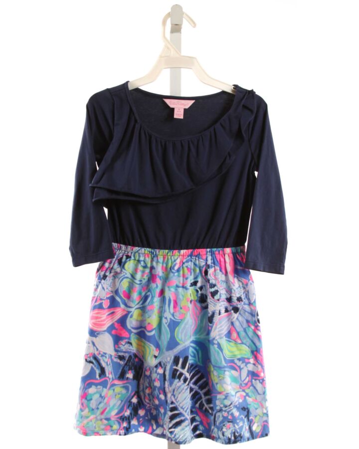 LILLY PULITZER  BLUE    DRESS WITH RUFFLE