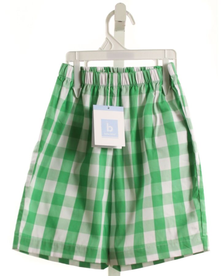 BELLA BLISS  GREEN  CHECK  SHORTS