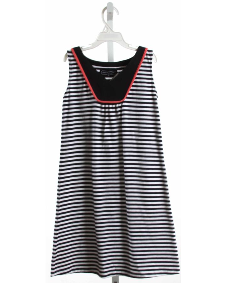 DUFFIELD LANE  NAVY  STRIPED  KNIT DRESS