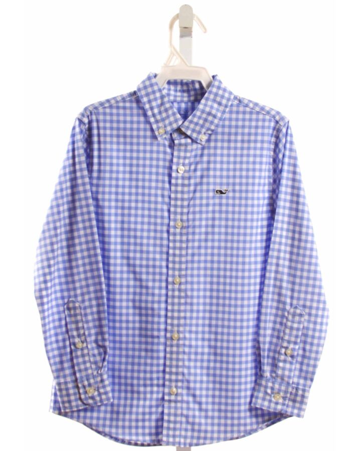VINEYARD VINES  LT BLUE  GINGHAM  DRESS SHIRT