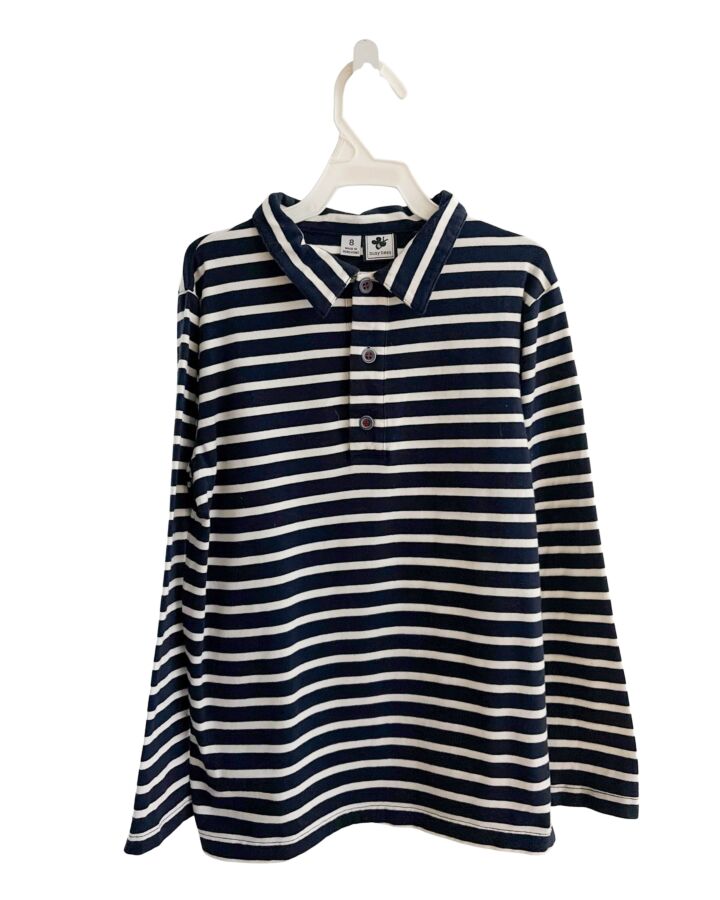 BELLA BLISS  NAVY  STRIPED  KNIT LS SHIRT