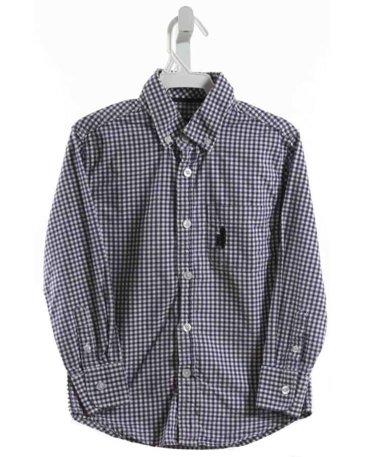 JOHNNIE-O  NAVY  GINGHAM  DRESS SHIRT