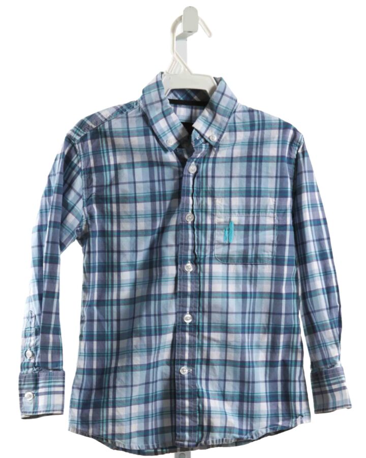 JOHNNIE-O  BLUE  PLAID  DRESS SHIRT