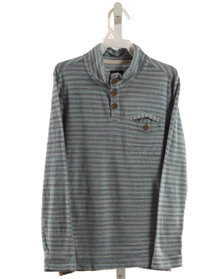 JOHNNIE-O  BLUE  STRIPED  KNIT LS SHIRT