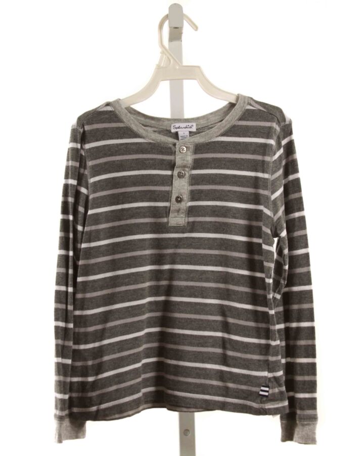 SPLENDID  GRAY  STRIPED  KNIT LS SHIRT