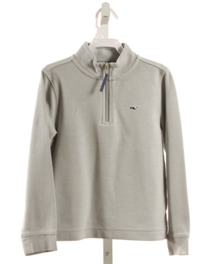 VINEYARD VINES  GRAY PIQUE   PULLOVER