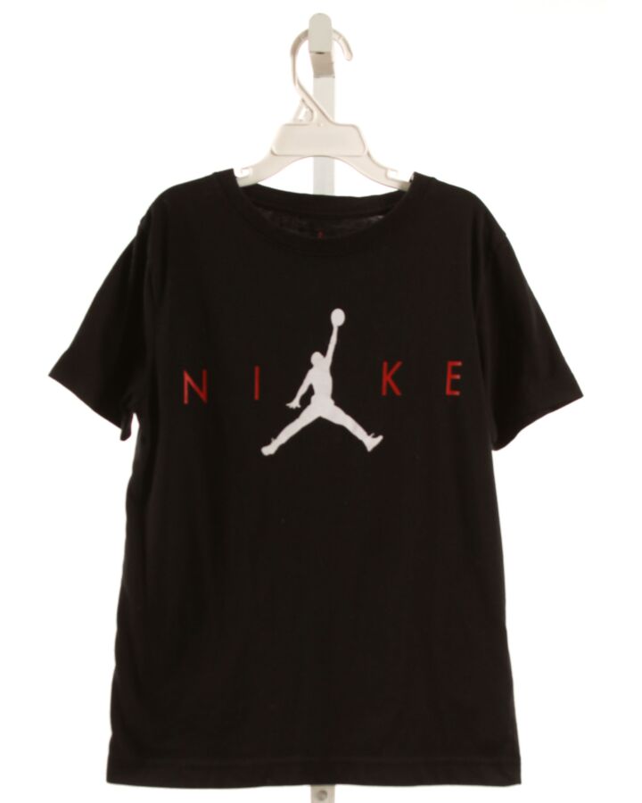 NIKE  BLACK   PRINTED DESIGN KNIT SS SHIRT