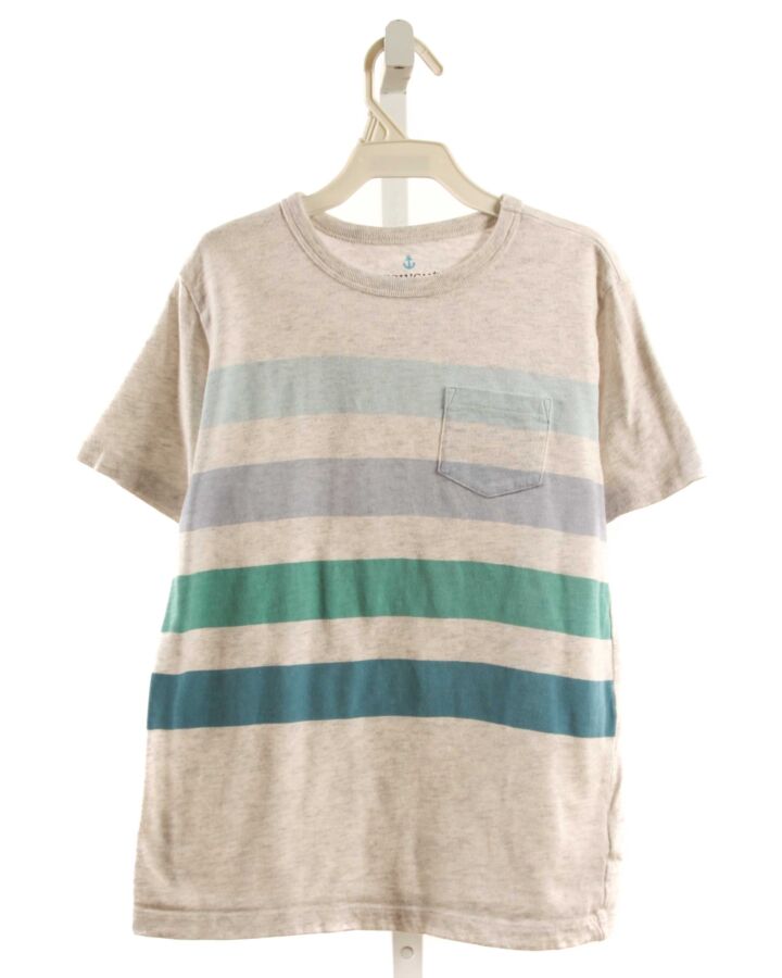 CREWCUTS  GRAY  STRIPED  KNIT SS SHIRT