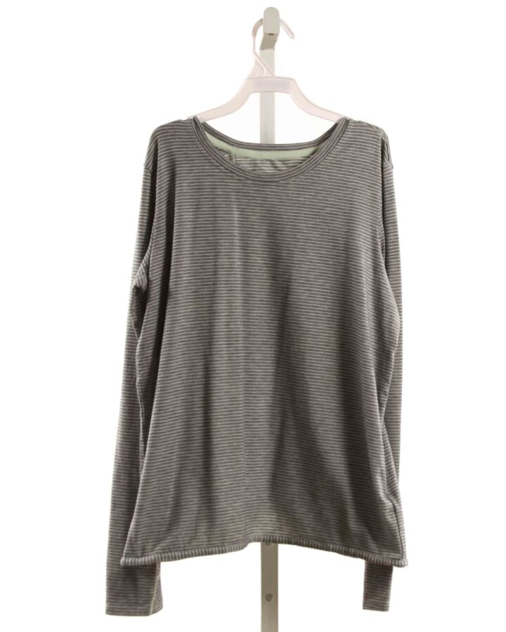 ATHLETA GIRL  GRAY  STRIPED  KNIT LS SHIRT