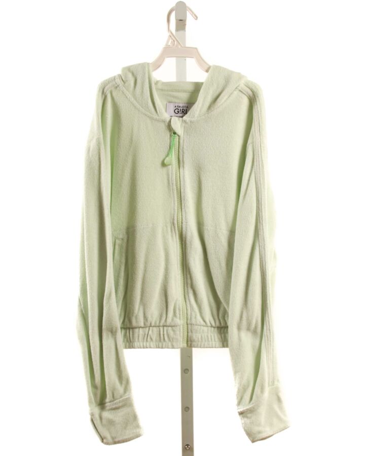 ATHLETA GIRL  GREEN TERRY CLOTH   CARDIGAN