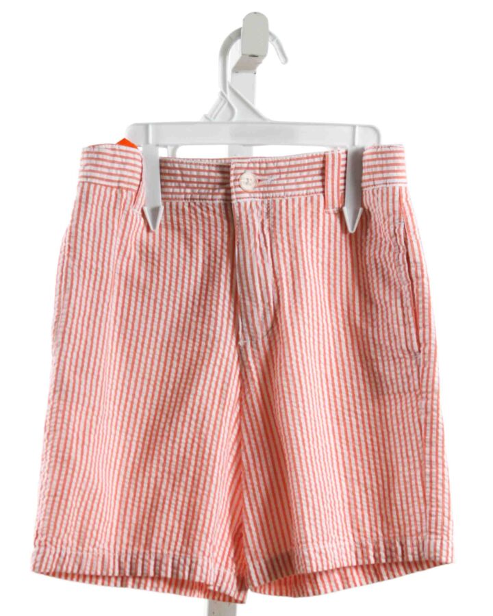 J. KHAKI  ORANGE SEERSUCKER STRIPED  SHORTS