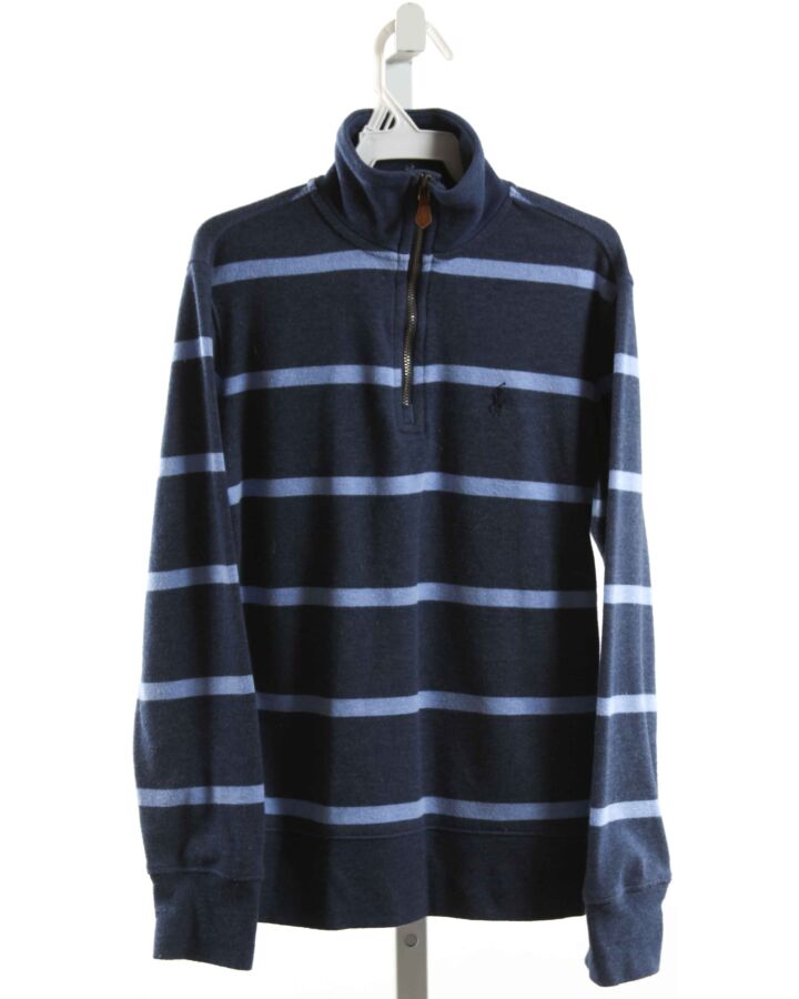 POLO BY RALPH LAUREN  BLUE KNIT STRIPED  PULLOVER