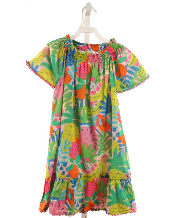 MINI BODEN  GREEN  PRINT  DRESS