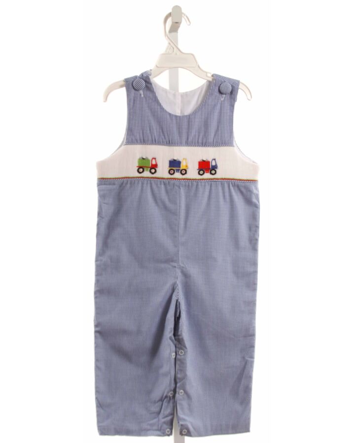 DELANEY  BLUE  GINGHAM SMOCKED LONGALL