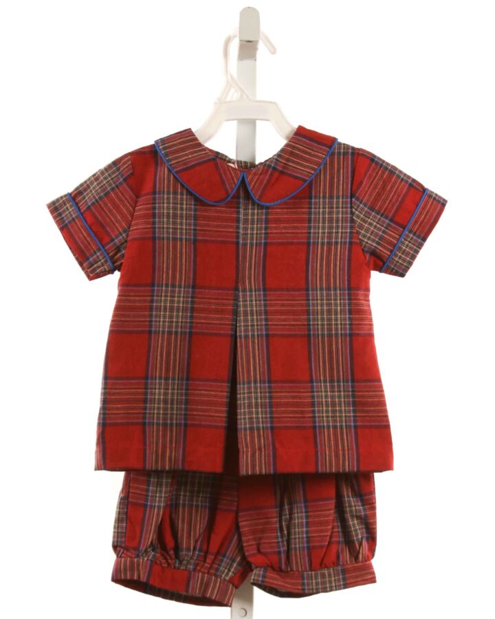 THE OAKS APPAREL   RED  PLAID  2-PIECE OUTFIT