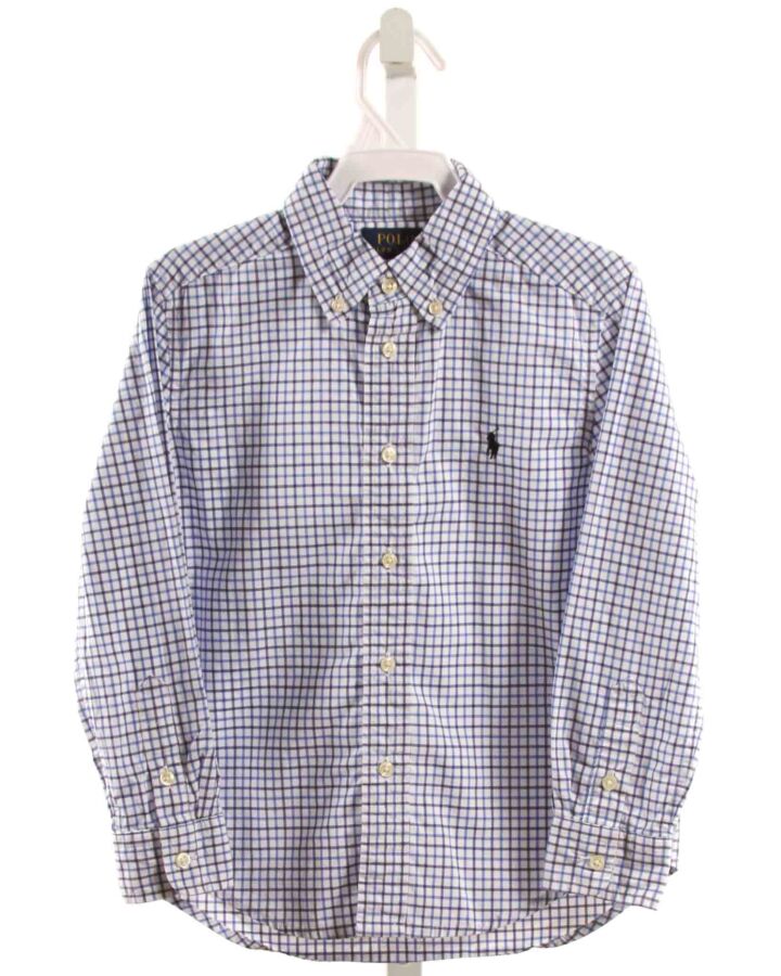 POLO BY RALPH LAUREN  BLUE  GINGHAM  DRESS SHIRT
