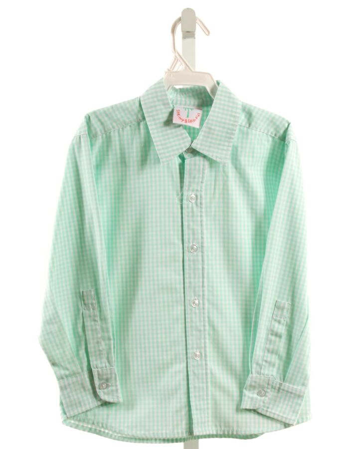 SHRIMP & GRITS  MINT  GINGHAM  DRESS SHIRT