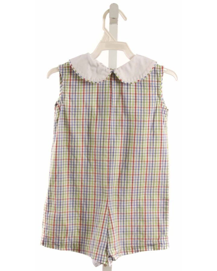 LIME GREEN  GREEN  PLAID  SHORTALL