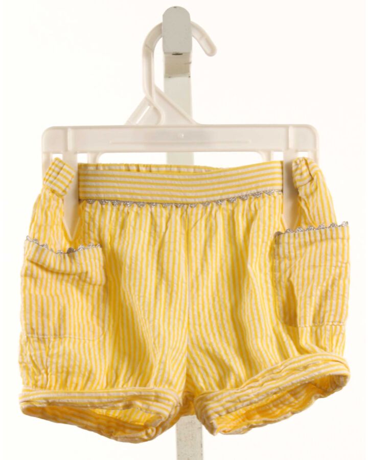 JACADI  YELLOW SEERSUCKER STRIPED  SHORTS