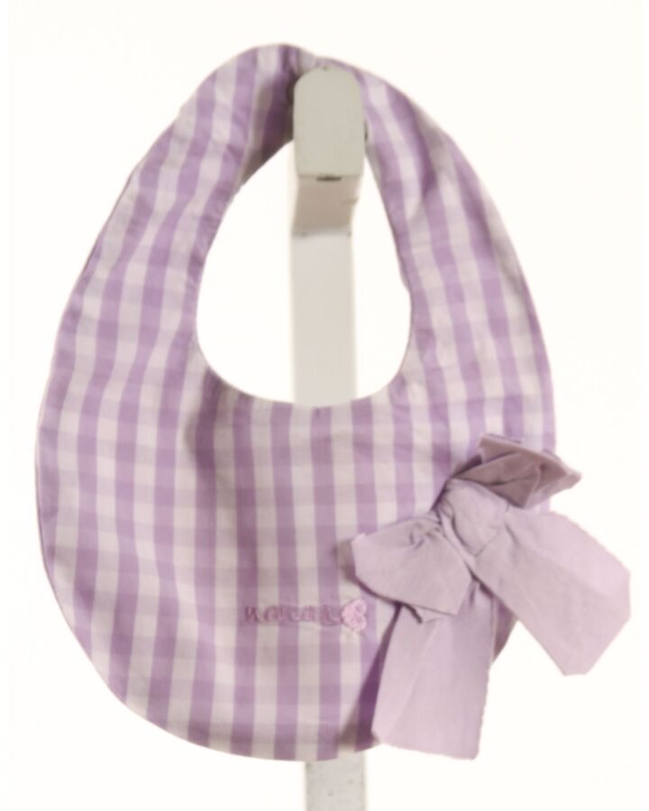 NANAN  LAVENDER  GINGHAM  BIB WITH BOW