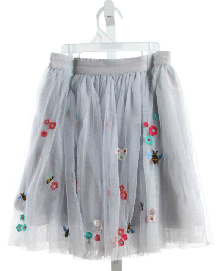 PEEK  GRAY TULLE  EMBROIDERED SKIRT