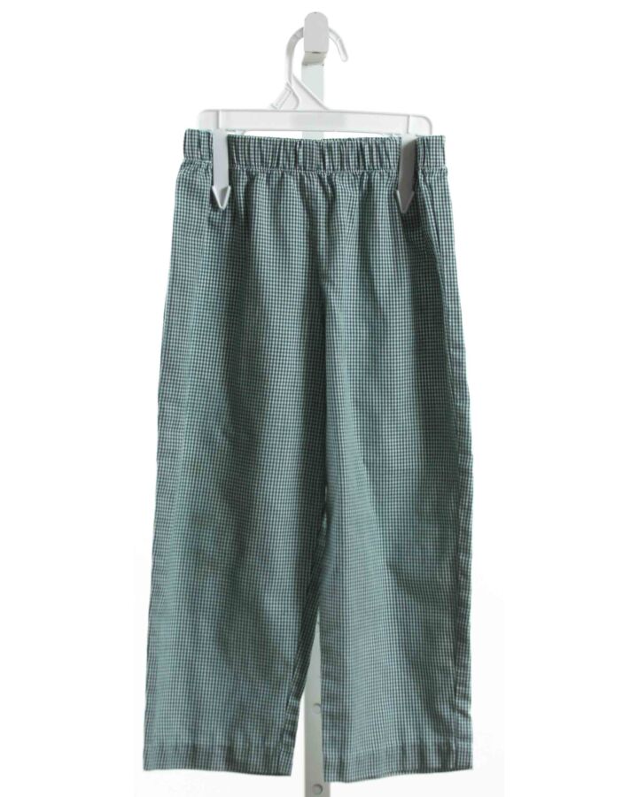 VIVE LA FETE  GREEN  GINGHAM  PANTS