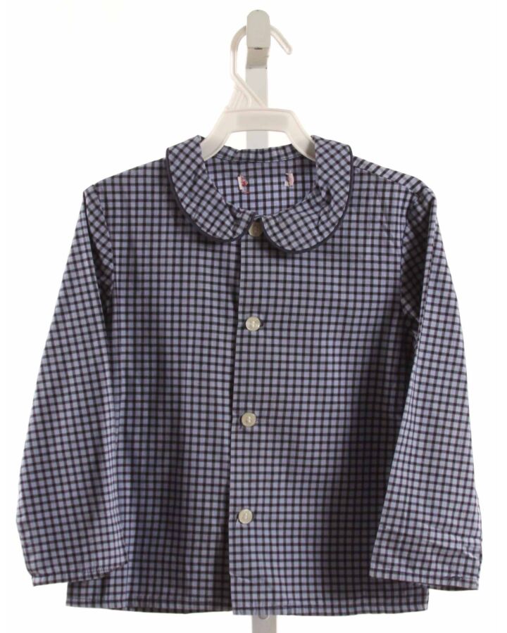 NO TAG  BLUE  PLAID  DRESS SHIRT