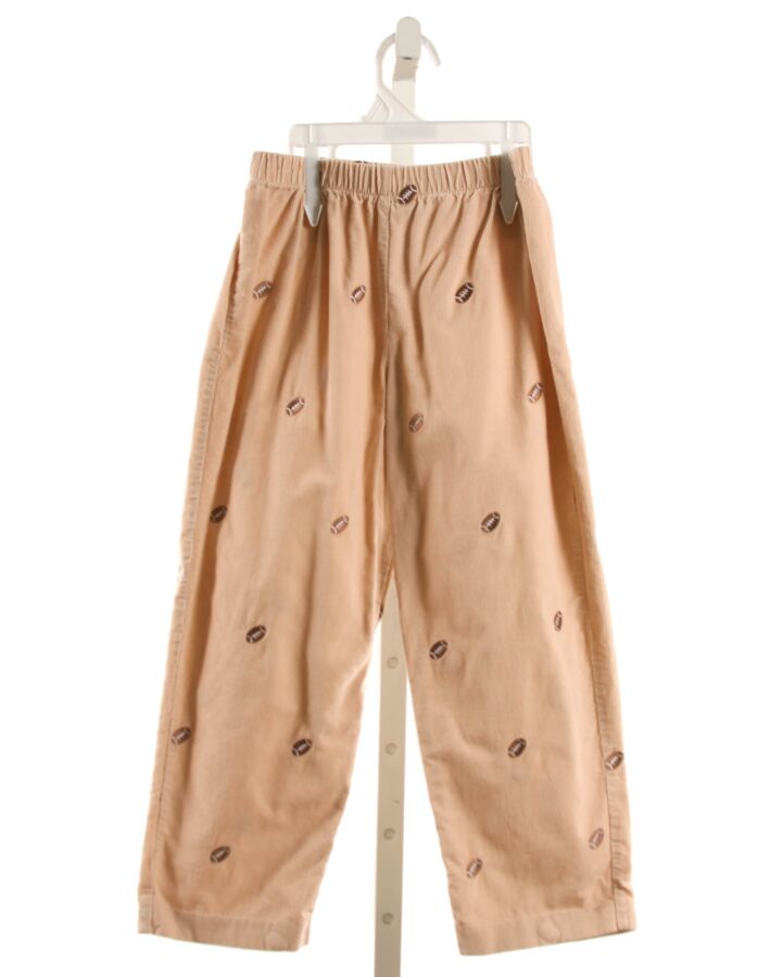 K & L  BROWN CORDUROY  EMBROIDERED PANTS