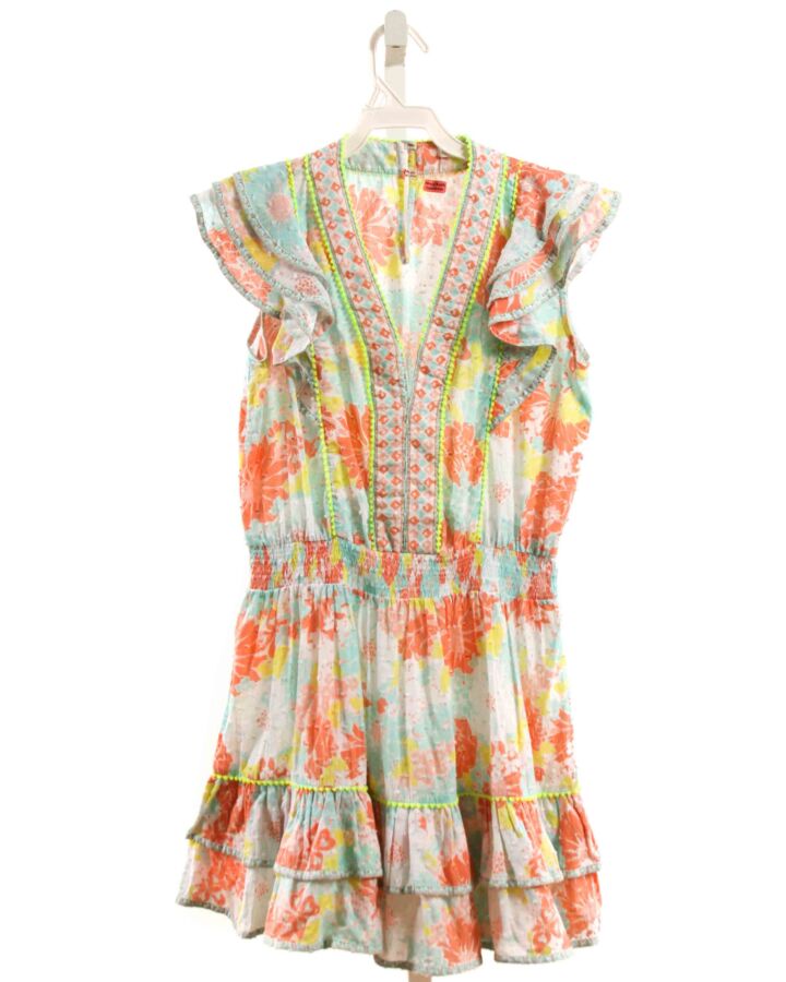 POUPETTE ST BARTH  AQUA SWISS DOT FLORAL  DRESS