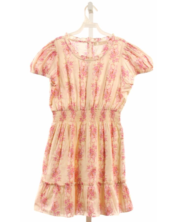 LOVESHACKFANCY  PURPLE  FLORAL SMOCKED DRESS