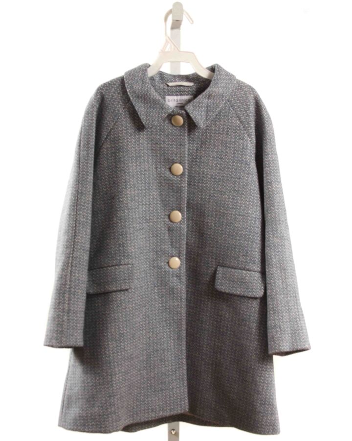 BRITANNICAL  BLUE WOOL   DRESSY OUTERWEAR