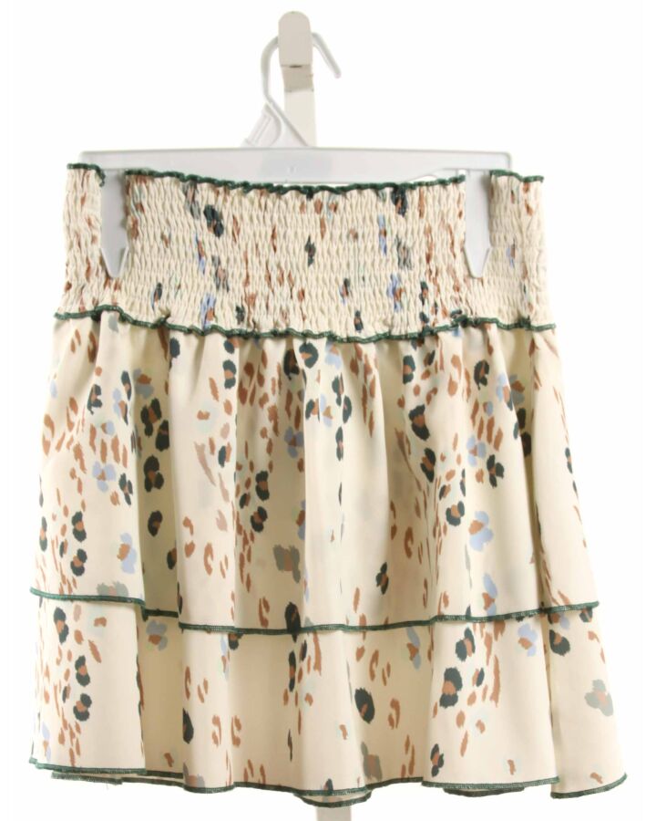 PLEAT.  WHITE   SMOCKED SKIRT