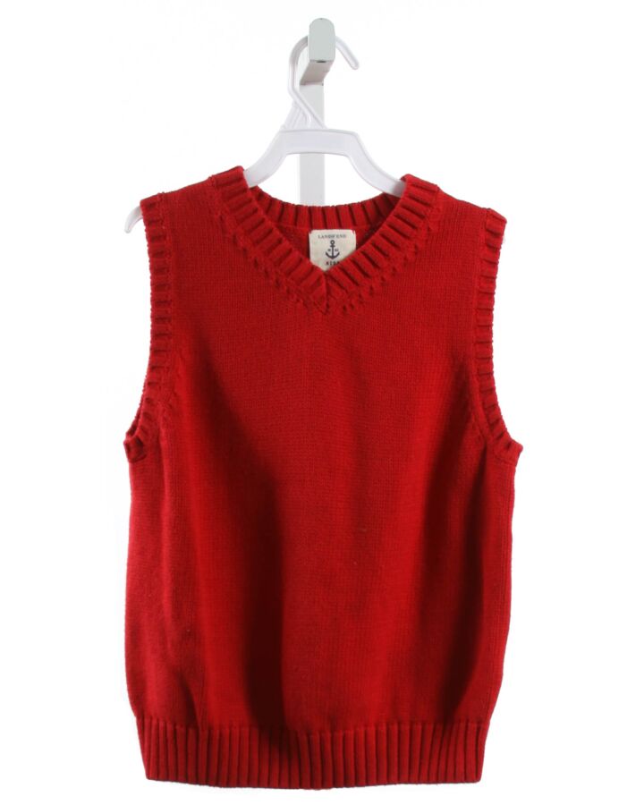 LANDS' END KIDS  RED    SWEATER VEST