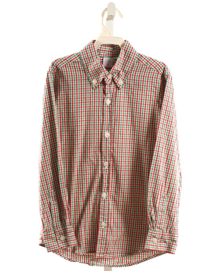 MARY & GRACE  RED  PLAID  DRESS SHIRT