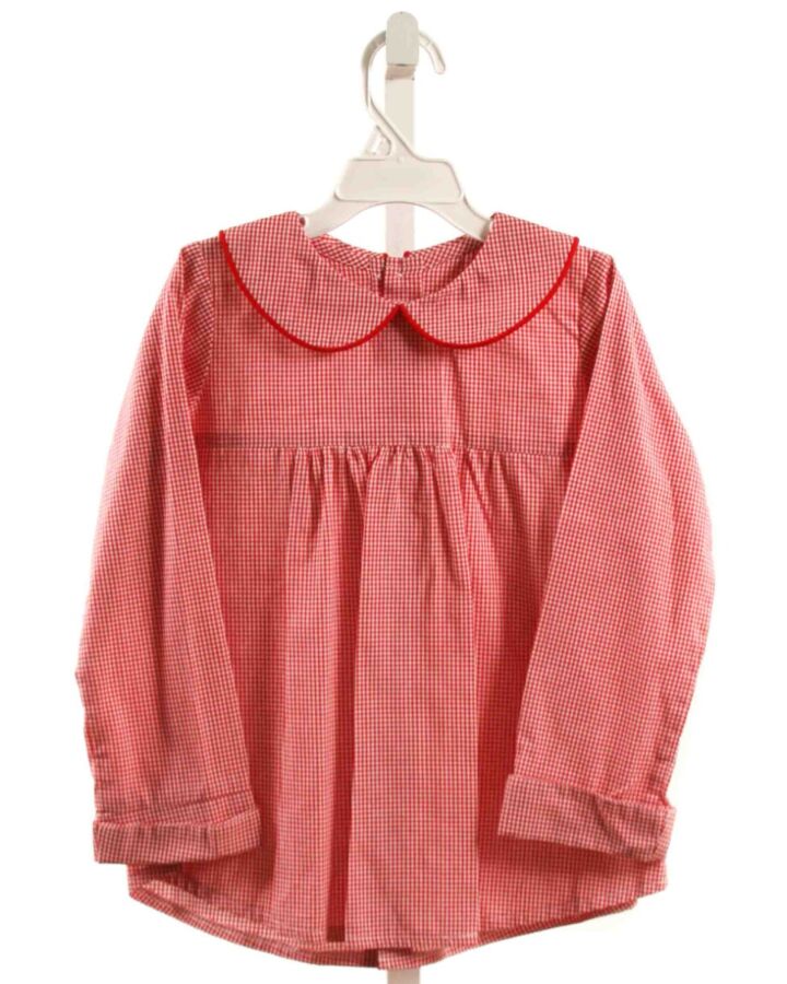 HANNAH KATE  RED  GINGHAM  SHIRT-LS