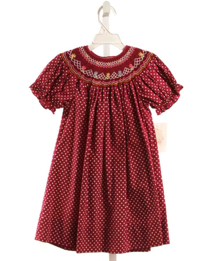 ROSALINA  PURPLE  POLKA DOT SMOCKED DRESS