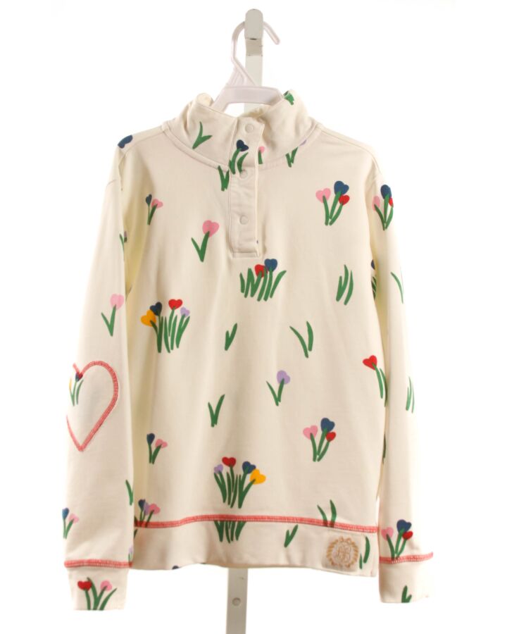 THE BEAUFORT BONNET COMPANY  WHITE  FLORAL  PULLOVER