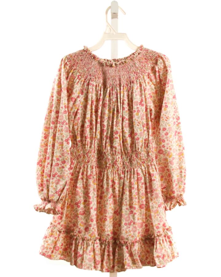 PEGGY GREEN  PINK  FLORAL SMOCKED DRESS
