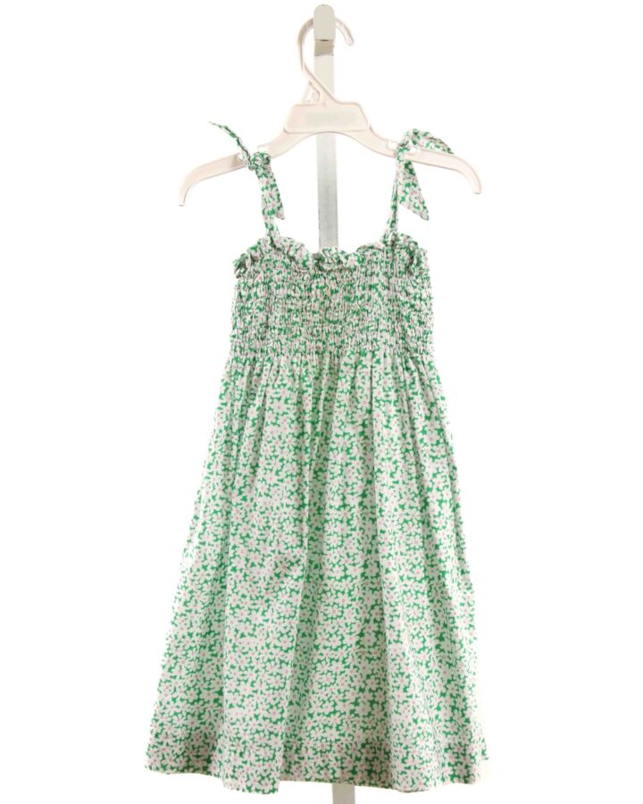 BELLA BLISS  GREEN  FLORAL SMOCKED DRESS