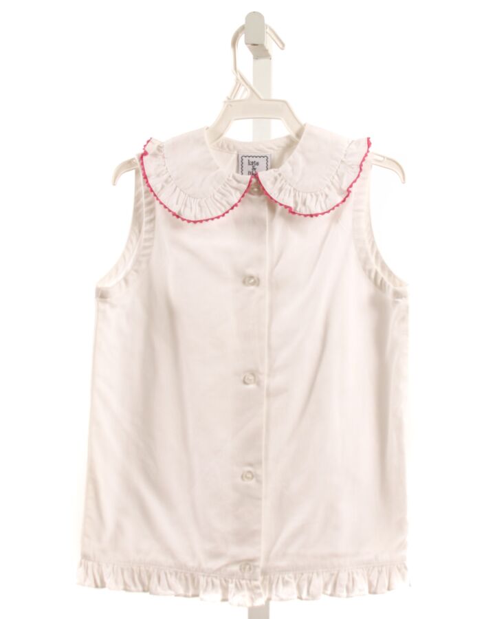 KATE & LIBBY  WHITE    SLEEVELESS SHIRT WITH RIC RAC