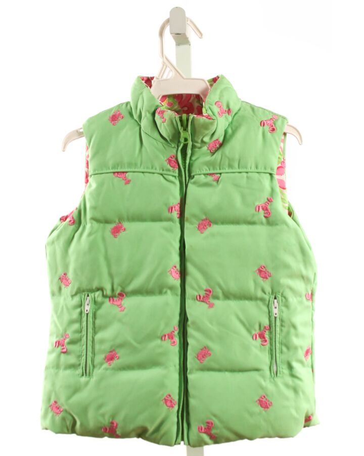 LILLY PULITZER  LIME GREEN   EMBROIDERED VEST
