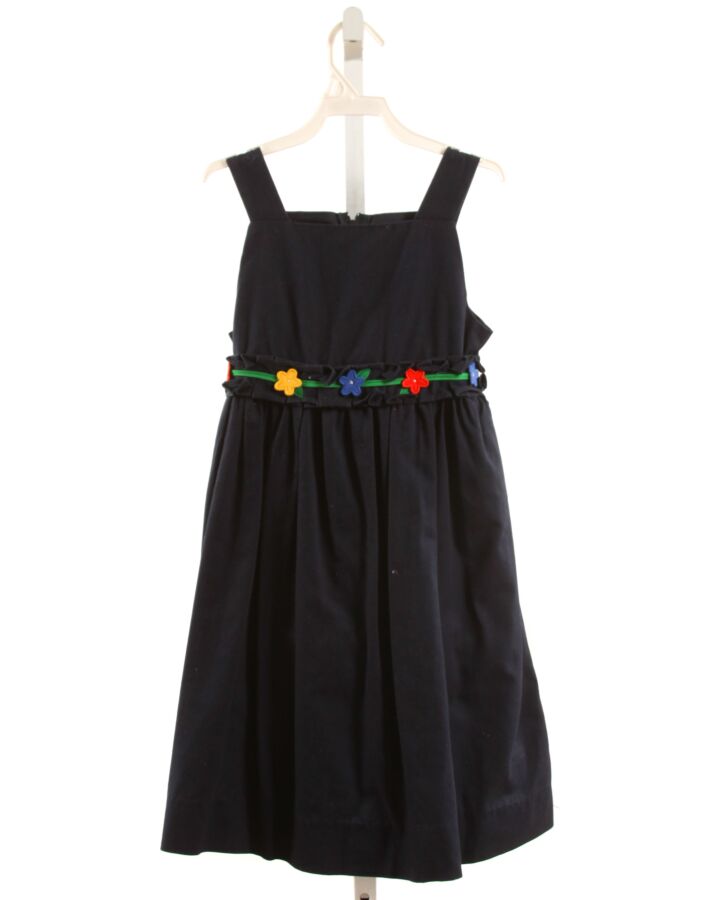 FLORENCE EISEMAN  NAVY  FLORAL APPLIQUED DRESS
