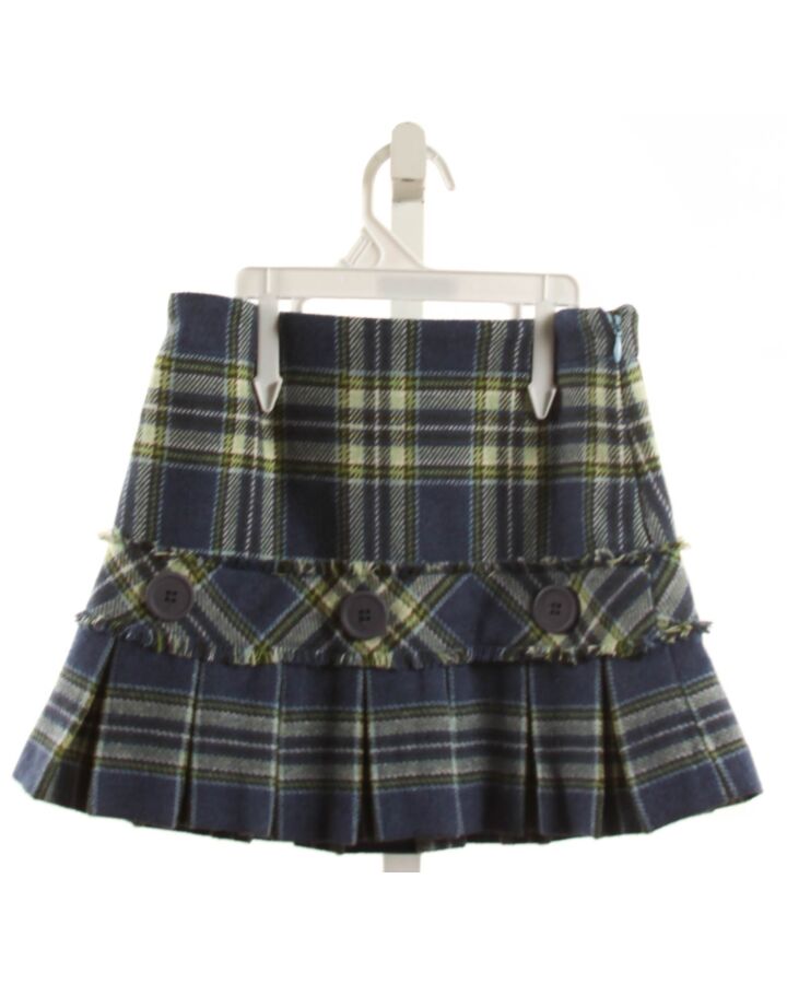 FLORENCE EISEMAN  BLUE  PLAID  SKIRT