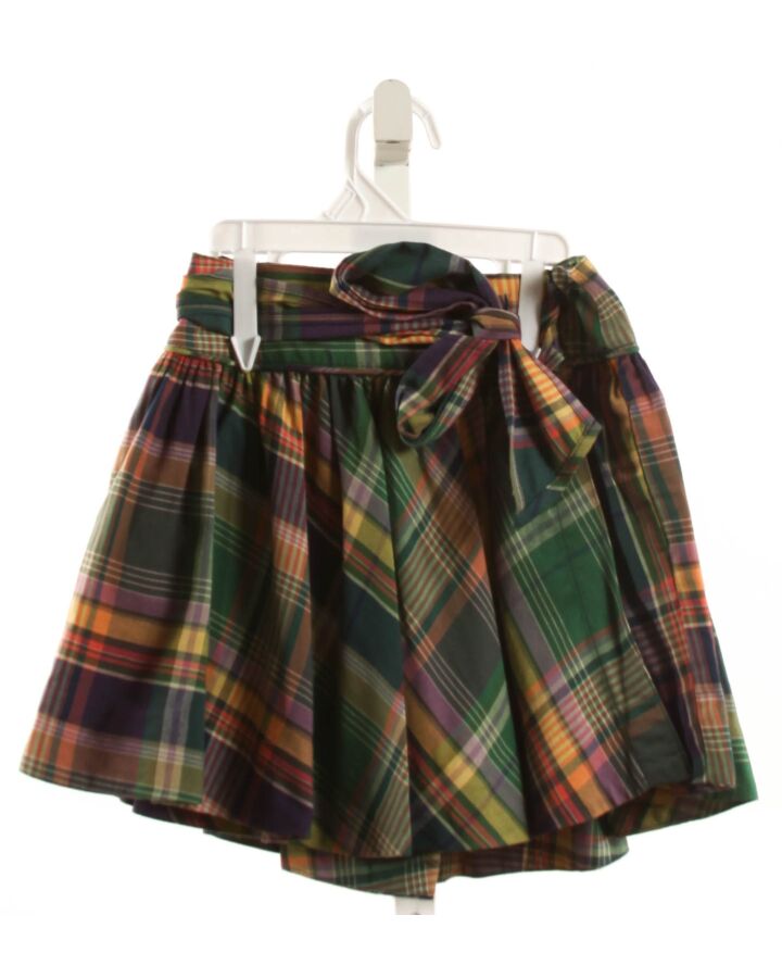RALPH LAUREN  GREEN  PLAID  SKIRT